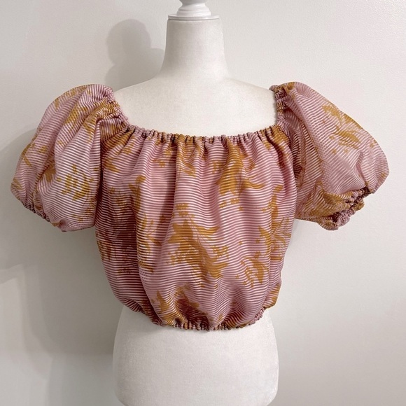 Keepsake Stand Tall Top in Blush Stencil Floral size medium - Picture 3 of 16